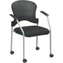 Eurotech Breeze Chair with Casters - Nightfall Seat Color - Vinyl, Fabric Seat Material - Nightfall Back Color - Plastic Back Material - Gray Frame Color - Four-legged Base - Canyon Nightfall - Armrest - 1 Each