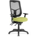 Eurotech Executive Chair - Fabric Seat Material - High Back - Dillon Apple Green - Vinyl - 1 Each