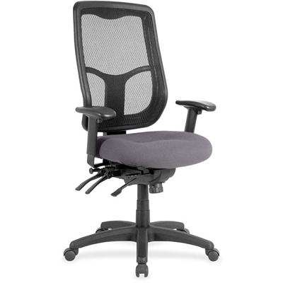 Eurotech Executive Chair - Fabric Seat Material - High Back - Canyon Carbon - Vinyl - 1 Each