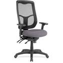 Eurotech Executive Chair - Fabric Seat Material - High Back - Canyon Carbon - Vinyl - 1 Each