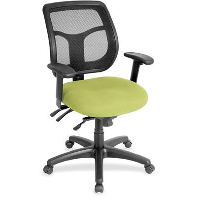 Eurotech Apollo Multi-Function Task Chair - Apple Green Seat Color - Fabric, Vinyl Seat Material - 5-star Base - Dillon Apple Green - Armrest - 1 Each