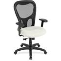 Eurotech Apollo Synchro High Back Chair - Snow Seat Color - Fabric, Vinyl Seat Material - High Back - 5-star Base - Dillon Snow - 1 Each