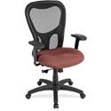 Eurotech Apollo Synchro High Back Chair - Cordovan Seat Color - Fabric, Vinyl Seat Material - High Back - 5-star Base - Dillon Cordovan - 1 Each
