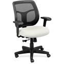 Eurotech Apollo Mid-back Task Chair - Snow Seat Color - Vinyl, Fabric Seat Material - Mid Back - 5-star Base - Dillon Snow - 1 Each