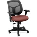Eurotech Apollo Mid-back Task Chair - Cordovan Seat Color - Vinyl, Fabric Seat Material - Mid Back - 5-star Base - Dillon Cordovan - 1 Each