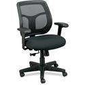 Eurotech Apollo Mid-back - Black Seat Color - Vinyl, Fabric Seat Material - Mid Back - 5-star Base - 1 Each