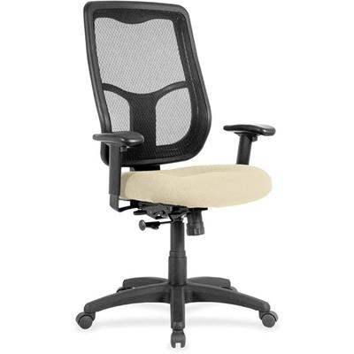 Eurotech Apollo High Back Synchro Task Chair - Metal Seat Color - Fabric, Vinyl Seat Material - High Back - 5-star Base - Dillon Buff - 1 Each