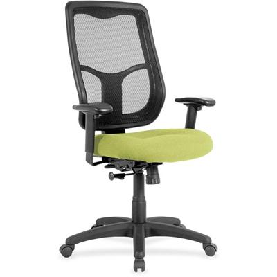 Eurotech Apollo High Back Synchro Task Chair - Apple Green Seat Color - Fabric, Vinyl Seat Material - High Back - 5-star Base - Dillon Apple Green - 1 Each