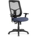 Eurotech Apollo High Back Synchro Task Chair - Ocean Seat Color - Fabric, Vinyl Seat Material - High Back - 5-star Base - Dillon Ocean - 1 Each