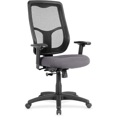 Eurotech Apollo High-back with Ratchet Back - Carbon Seat Color - Fabric, Vinyl Seat Material - High Back - 5-star Base - Canyon Carbon - 1 Each