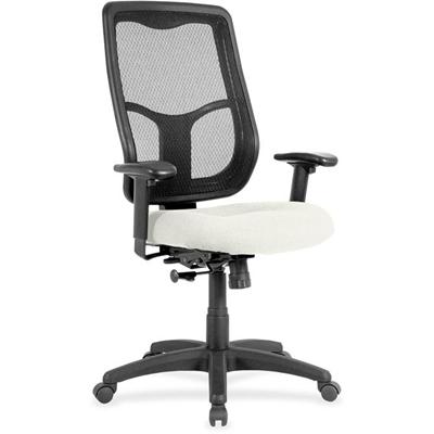 Eurotech Apollo High-back with Ratchet Back - Snow Seat Color - Fabric, Vinyl Seat Material - High Back - 5-star Base - Dillon Snow - 1 Each