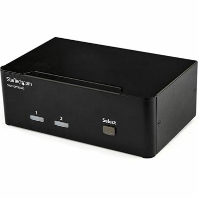 StarTech.com 2 Port DisplayPort Dual-Monitor KVM Switch - DisplayPort KVM - 4K 60 Hz - 2 Computer(s) - 1 Local User(s) - 4K - 3840 x 2160 - 6 x USB - USB 2.0 - 6 x DisplayPort - Desktop - TAA Compliant