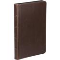 Samsill Letter Pad Folio - 8 1/2" x 11" - Faux Leather, Vinyl - Dark Brown - Zipper Closure, Notepad - 0% Recycled - 1 Each