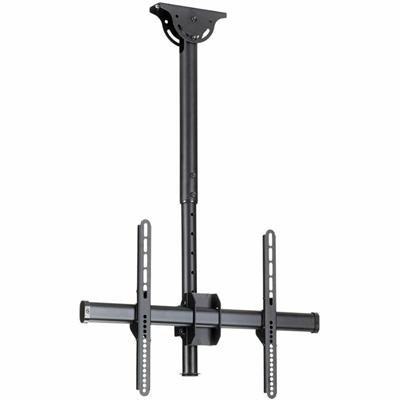 StarTech.com Ceiling Mount for Flat Panel Display, LCD Display, LED Display, Plasma Display - Black - Height Adjustable - 1 Display(s) Supported - 32" to 75" Screen Support - 110.23 lb Load Capacity - 600 x 400, 400 x 200, 400 x 400, 300 x 300, 200 x