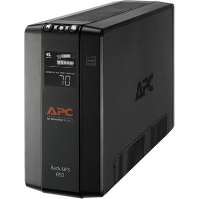 APC by Schneider Electric Back UPS Pro BX850M, Compact Tower, 850VA, AVR, LCD, 120V - Tower - 12 Hour Recharge - 2 Minute Stand-by - 120 V Input - 120 V AC Output - Single Phase - Stepped Approximated Sine Wave - 4 x NEMA 5-15R Surge, 4 x NEMA 5-15R 