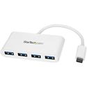 StarTech.com USB-C Hub - 4-Port USB 3.0 - USB-C to 4x USB-A - Bus Powered - White - USB Type C - External - 4 USB Port(s) - 4 USB 3.0 Port(s) - Linux, Mac, PC