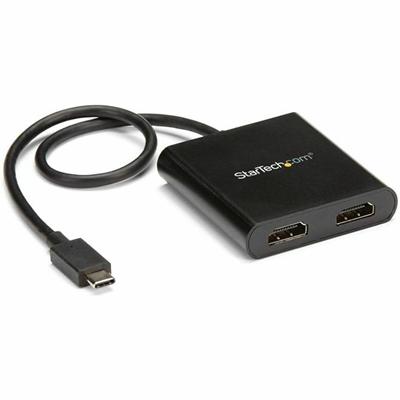 StarTech.com USB-C to HDMI Multi-Monitor Splitter - 2-Port MST Hub - 3840 × 2160 - 2 x HDMI Out - USB - Plastic