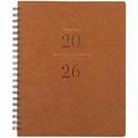At-A-Glance Signature Collection Planner - Large - Professional - Julian Dates - Weekly, Monthly - 13 Month - January 2026 to January 2027 - 1 Week, 1 Month Double Page Layout - 8 1/2" x 11" Sheet Size - White Sheet - Wire Bound - Brown - Faux Leathe