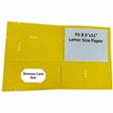 Business Source Letter Portfolio - 8 1/2" x 11" - 125 Sheets Capacity - Inside Front & Back Pocket(s) - Yellow - Card Holder - 1 Box