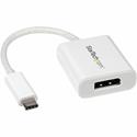 StarTech.com USB-C to DisplayPort Adapter - 4K 60Hz - White - 1 x 24-pin USB Type C - Male - 1 x 20-pin DisplayPort 1.2 Digital Audio/Video - Female - White - 1 Each