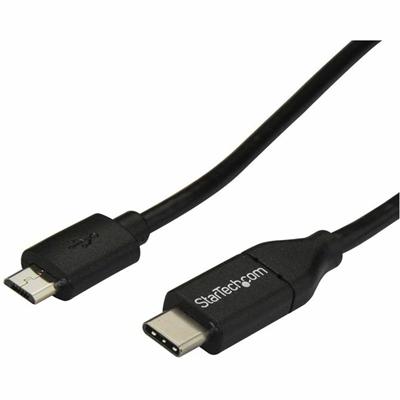 StarTech.com USB-C to Micro-B Cable - M/M - 2 m (6 ft.) - USB 2.0 - 6.56 ft USB Data Transfer Cable for Hard Drive, Cellular Phone, Tablet, Notebook, Desktop Computer, External Hard Drive, Wall Charger, Car Charger, Power Bank - First End: 1 x 24-pin