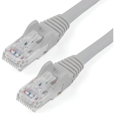 StarTech.com Cat. 6 Network Cable - 30 ft Category 6 Network Cable for Network Device, Workstation, Hub - First End: 1 x RJ-45 Network - Male - Second End: 1 x RJ-45 Network - Male - 10 Gbit/s - Patch Cable - Gold Plated Connector - CMG - 24 AWG - Gr
