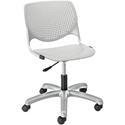 KFI Kool Task Chair with Perforated Back - Light Gray Seat Color - Polypropylene Seat Material - Light Gray Back Color - Polypropylene Back Material - Powder Coated Silver Frame Color - Steel Frame Material - 5-star Base - 1 Each