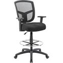 Boss Stool, Mesh, Black - Black Seat Color - High Density Foam (HDF) Seat Material - Black Back Color - 5-star Base - 1 Each
