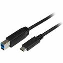 StarTech.com USB Data Transfer Cable - 6.56 ft USB-C/USB-B Data Transfer Cable for Docking Station, Printer, Notebook, Tablet, Computer - First End: 1 x 24-pin USB 3.0 Type C - Male - Second End: 1 x 9-pin USB 3.0 Type B - Male - Nickel Plated Connec