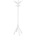 Alba Coat Stand - 5 Hooks - 10 Pegs - 70.5" Height - for Coat, Clothes, Accessories - Wood - White - 1 Each