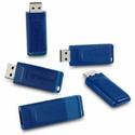 Verbatim 16GB USB Flash Drive - 5pk - Blue - 16 GB - USB 2.0 Type A - Blue - 5 Year Warranty - 5 / Pack