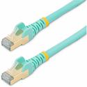 StarTech.com Cat6a Ethernet Patch Cable - Shielded (STP) - 1 ft., Aqua - 1 ft Category 6a Network Cable for Docking Station, Network Device, Notebook, Desktop Computer, Hub, Switch, Router, Print Server, Patch Panel, PoE-enabled Device, VoIP Device -