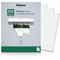 Fellowes Letter-Size Thermal Laminating Pouches - Sheet Size Supported: Letter 8.50" Width x 11" Length - Laminating Pouch/Sheet Size: 9" Width x 5 mil Thickness - Glossy - for Document - Durable, Photo-safe, Erasable, Water Proof - Clear - 1 Pack