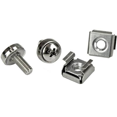 StarTech.com M5 Rack Screws and M5 Cage Nuts - 20 Pack - Rack Screw, Cage Nut - 0.47" - Silver - 20 / Pack - TAA Compliant