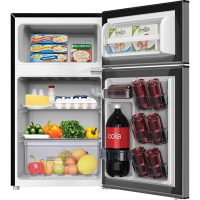 Avanti RA31B3S 3.1 Cubic Foot 2-door Counter-high Refrigerator - 3.10 ft³ - Auto-defrost - Top Mount - Auto-defrost - Reversible - 2.10 ft³ Net Refrigerator Capacity - 1 ft³ Net Freezer Capacity - 120 V AC - 320 kWh per Year - Stainless Steel - Frees