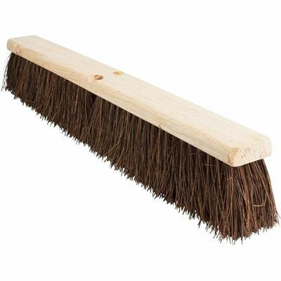 Genuine Joe 24" Push Broomhead - Brown - Lacquered Wood24" Length - 1 Each