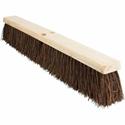 Genuine Joe 24" Push Broomhead - Brown - Lacquered Wood24" Length - 1 Each