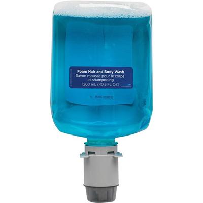 Pacific Blue Ultra Hair And Body Wash Manual Dispenser Refills - 1.27 quart - Squeeze Bottle Dispenser - Dirt Remover, Bacteria Remover - Hair, Body, Skin - Blue - Hygienic, Rich Lather, pH Balanced - 4 / Carton