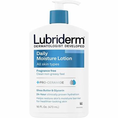 Lubriderm Daily Moisture Lotion - Lotion - 16 fl oz - For Dry, Normal Skin - Applicable on Body - Moisturising, Non-greasy, Fragrance-free, Absorbs Quickly - 1 Each