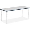 Lorell Classroom Activity Tabletop - Gray Nebula, High Pressure Laminate (HPL) Rectangle Top - 72" Table Top Width x 30" Table Top Depth x 1.13" Table Top Thickness - Classroom - Assembly Required - 1 Each