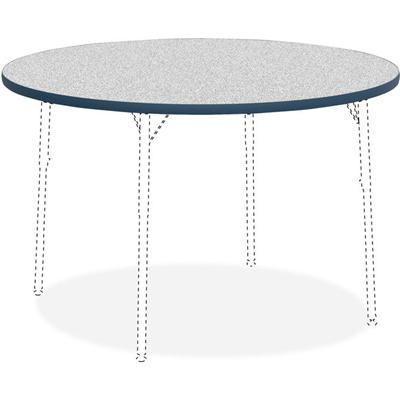 Lorell Classroom Activity Tabletop - Gray Nebula Round, High Pressure Laminate (HPL) Top - 1.13" Table Top Thickness x 48" Table Top Diameter - Classroom - Assembly Required - 1 Each