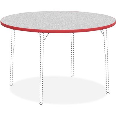 Lorell Classroom Activity Tabletop - Gray Nebula Round, High Pressure Laminate (HPL) Top - 1.13" Table Top Thickness x 48" Table Top Diameter - Classroom - Assembly Required - 1 Each