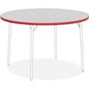 Lorell Classroom Activity Tabletop - Gray Nebula Round, High Pressure Laminate (HPL) Top - 1.13" Table Top Thickness x 48" Table Top Diameter - Classroom - Assembly Required - 1 Each