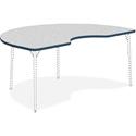 Lorell Classroom Activity Tabletop - Gray Nebula, High Pressure Laminate (HPL) Kidney-shaped Top - 72" Table Top Width x 48" Table Top Depth x 1.13" Table Top Thickness - Classroom - 1 Each