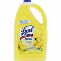 Lysol Clean/Fresh Lemon Cleaner - For Multi Surface - 144 fl oz (4.5 quart) - Clean & Fresh Lemon Scent - Recommended For: Stain Remover - Long Lasting, Disinfectant - Yellow - 1 Each
