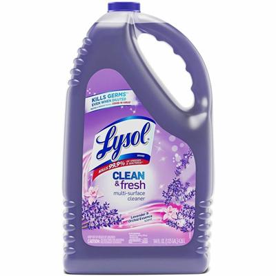 Lysol Clean/Fresh Lavender Cleaner - For Multi Surface - 144 fl oz (4.5 quart) - Clean & Fresh Lavender Orchid Scent - Recommended For: Stain Remover - Long Lasting, Disinfectant - Purple - 1 Each