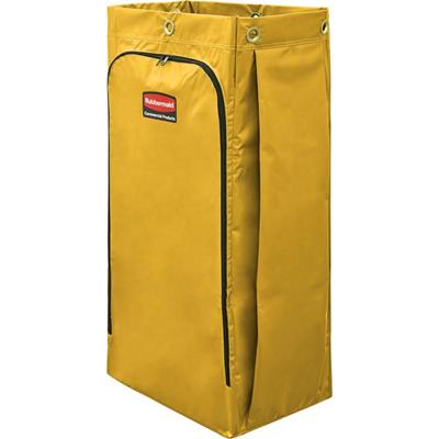 Rubbermaid Commercial 34 Gal Vinyl Bag for High Capacity Janitorial Cleaning Carts, Yellow - 34 gal Capacity - 16.80" Length x 10.50" Width - Zipper Closure - Yellow - Vinyl - Janitorial Cart - 1 Each