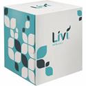 Livi VPG Facial Tissues - 2 Ply - White - Virgin FiberBox - 90/Box - 36 / Carton