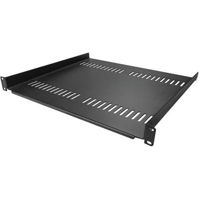 StarTech.com Vented 1U Rack Shelf - 16 in. Deep - For Server, A/V Equipment, LAN Switch, Patch Panel - 1U Rack Height - Rack-mountable - Black - Steel - 44.20 lb Maximum Weight Capacity