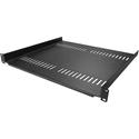 StarTech.com Vented 1U Rack Shelf - 16 in. Deep - For Server, A/V Equipment, LAN Switch, Patch Panel - 1U Rack Height - Rack-mountable - Black - Steel - 44.20 lb Maximum Weight Capacity